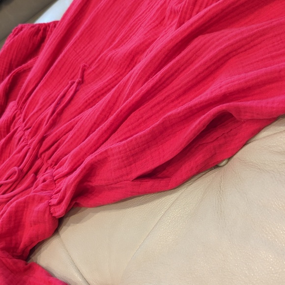 NWT Women's Boho Dress with pockets size medium fuchsia - Picture 9 of 13